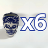 TAZA FORMA DE CRANEO FONDO TRADICIONAL MIK AZUL COBALTO