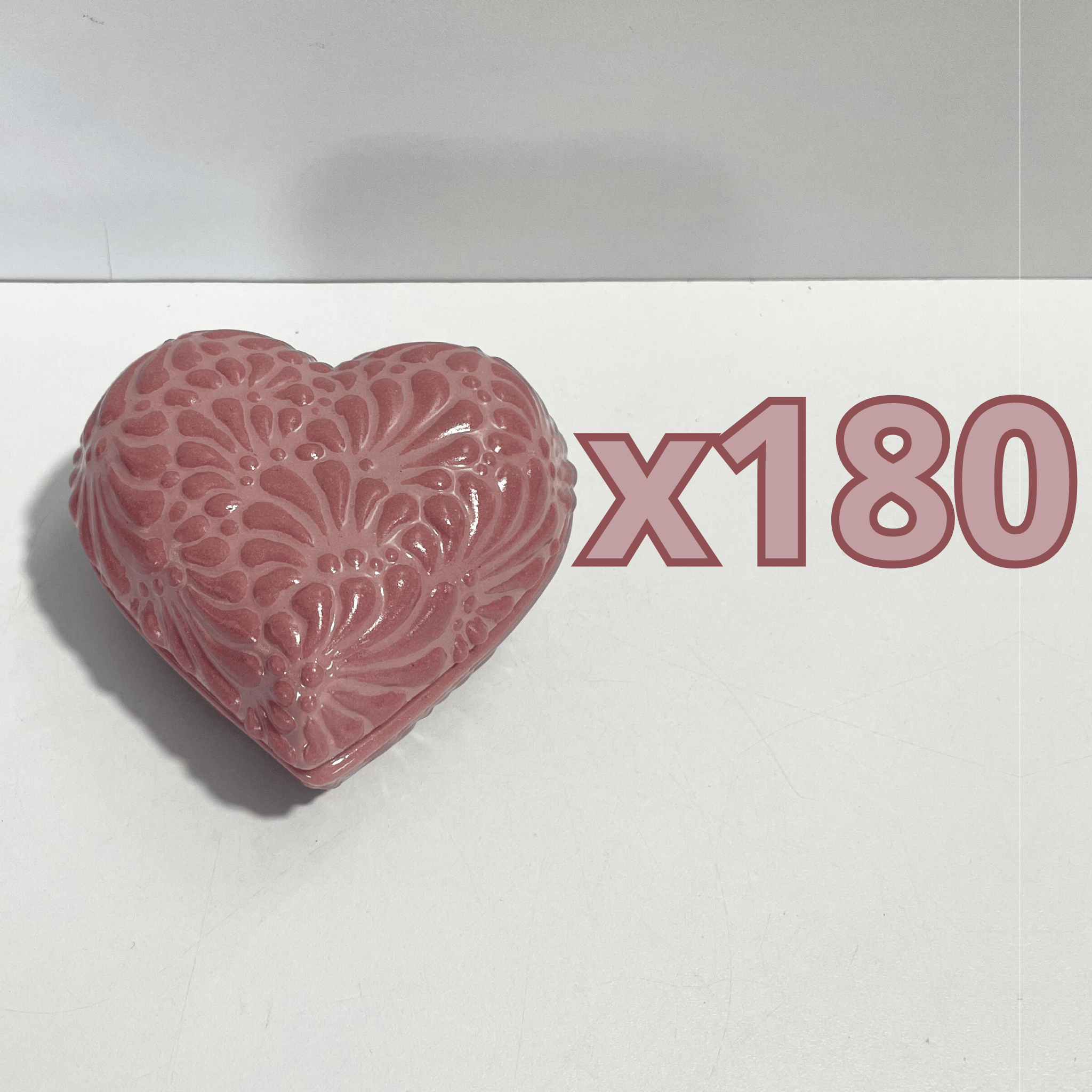 ALHAJERO GRANDE FORMA DE CORAZON FONDO ROSA MIK ROSA