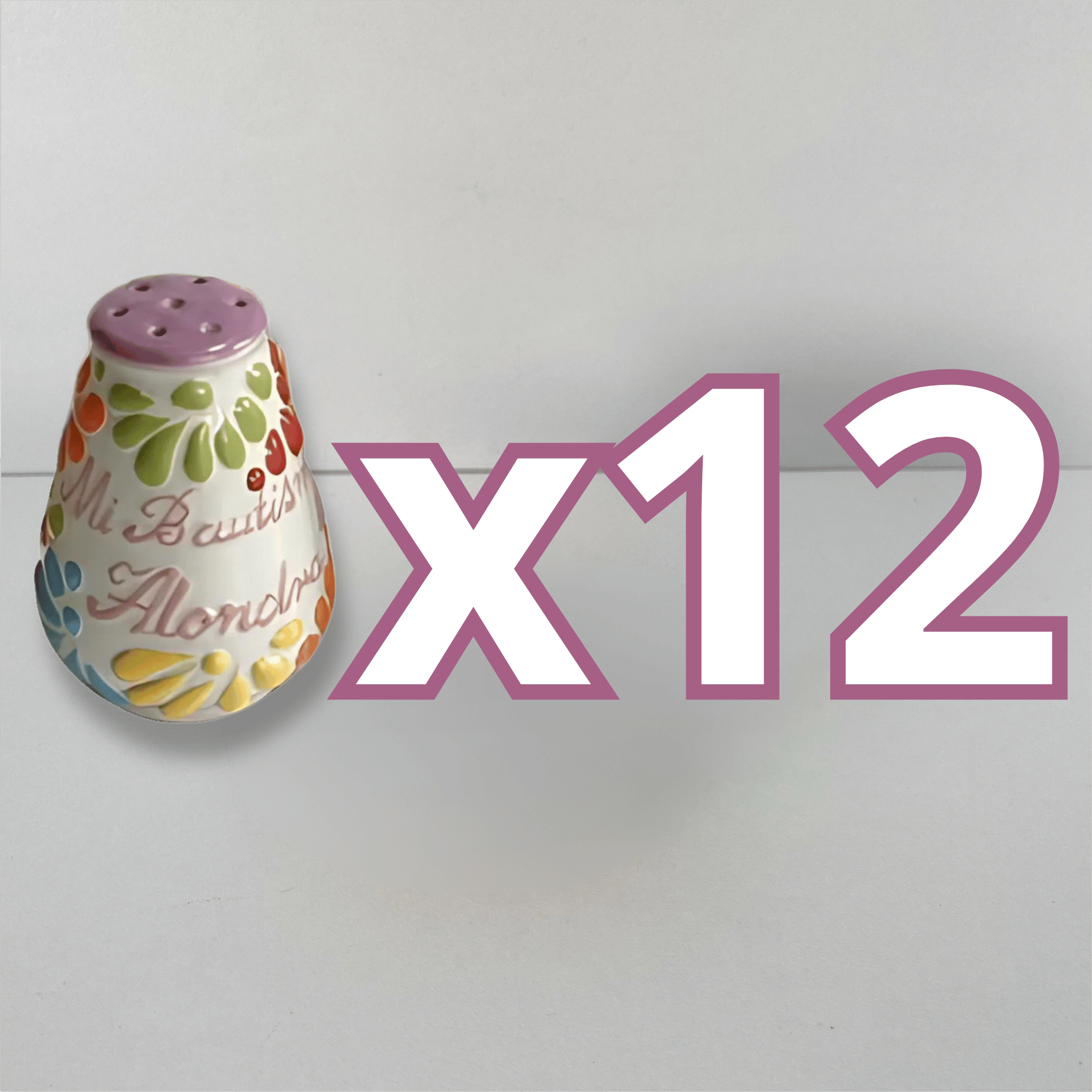 PAQUETE SALERO PERSONALIZADO FONDO TRADICIONAL MIK MULTICOLOR BAUTIZO