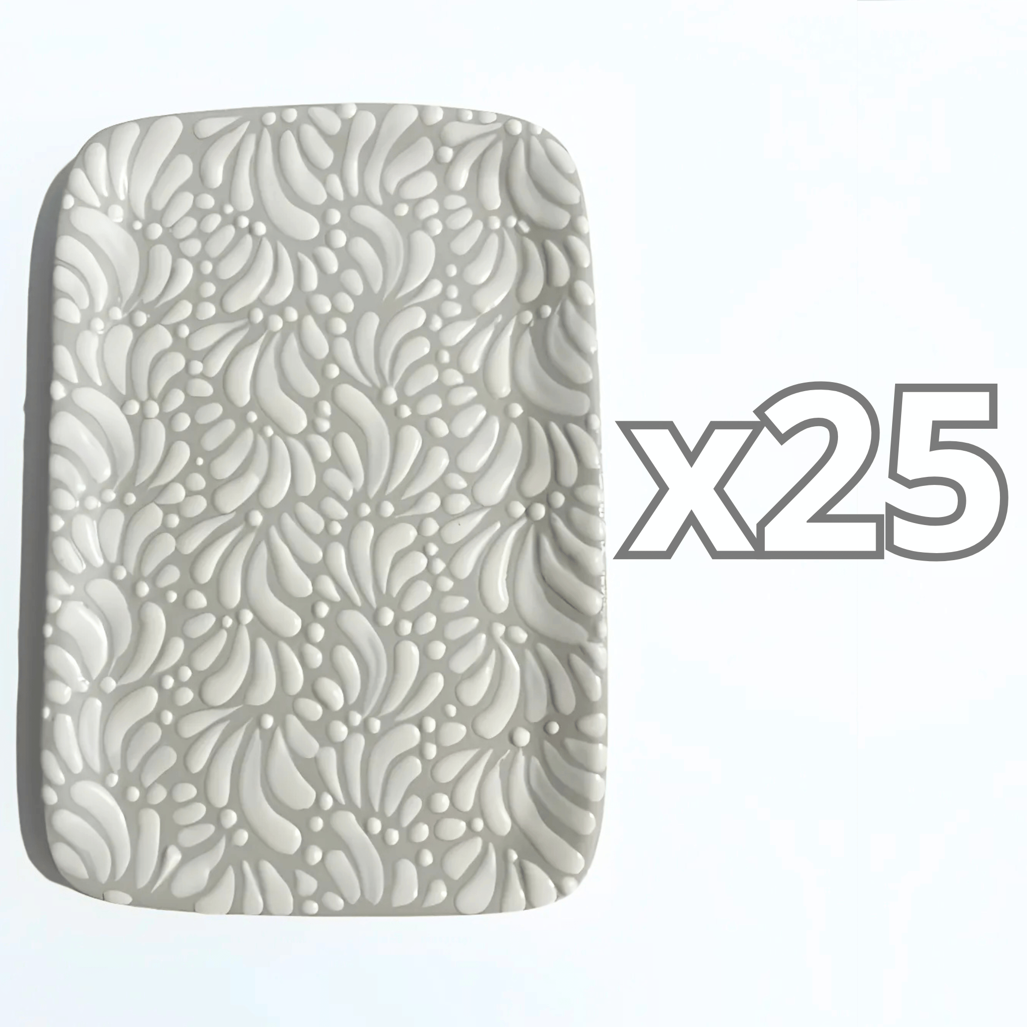 CHAROLA RECTANGULAR PLANA FONDO TRADICIONAL MIK BLANCO