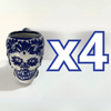 TAZA FORMA DE CRANEO FONDO TRADICIONAL MIK AZUL COBALTO