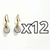 ARETES GOTA PLANA FONDO TRADICIONAL DECORADO BLANCO