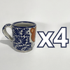 TAZA RECTA ESTANDAR FONDO TRADICIONAL MIK AZUL COBALTO OSITO MOÑO