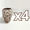 TAZA FORMA DE CRANEO FONDO CAFE MIK BLANCO