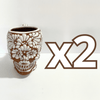 TAZA FORMA DE CRANEO FONDO CAFE MIK BLANCO
