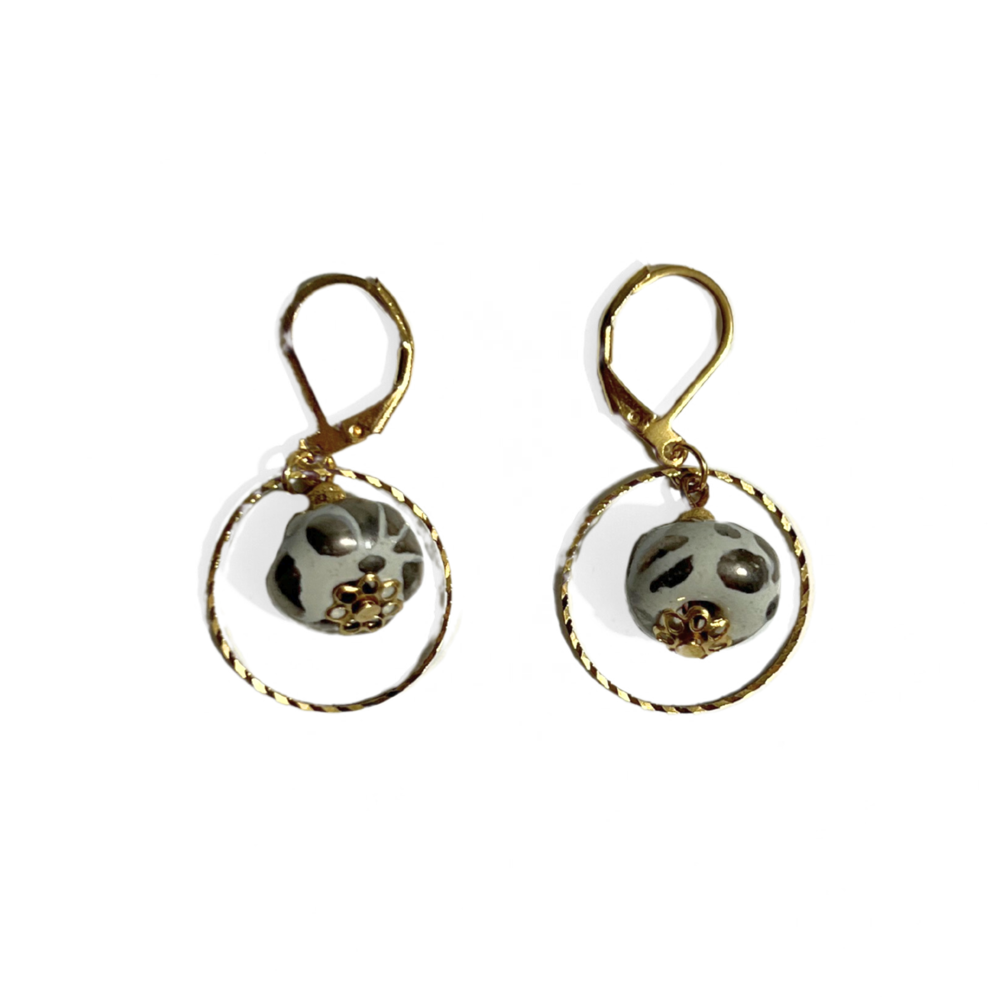 ARETES ARO DONA FONDO TRADICIONAL DESTELLOS DE PLATA