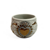 TAZA CHOCOLATERA MEDIANA FONDO TRADICIONAL MIK BLANCO DESTELLOS ORO SAGRADO CORAZON ORO