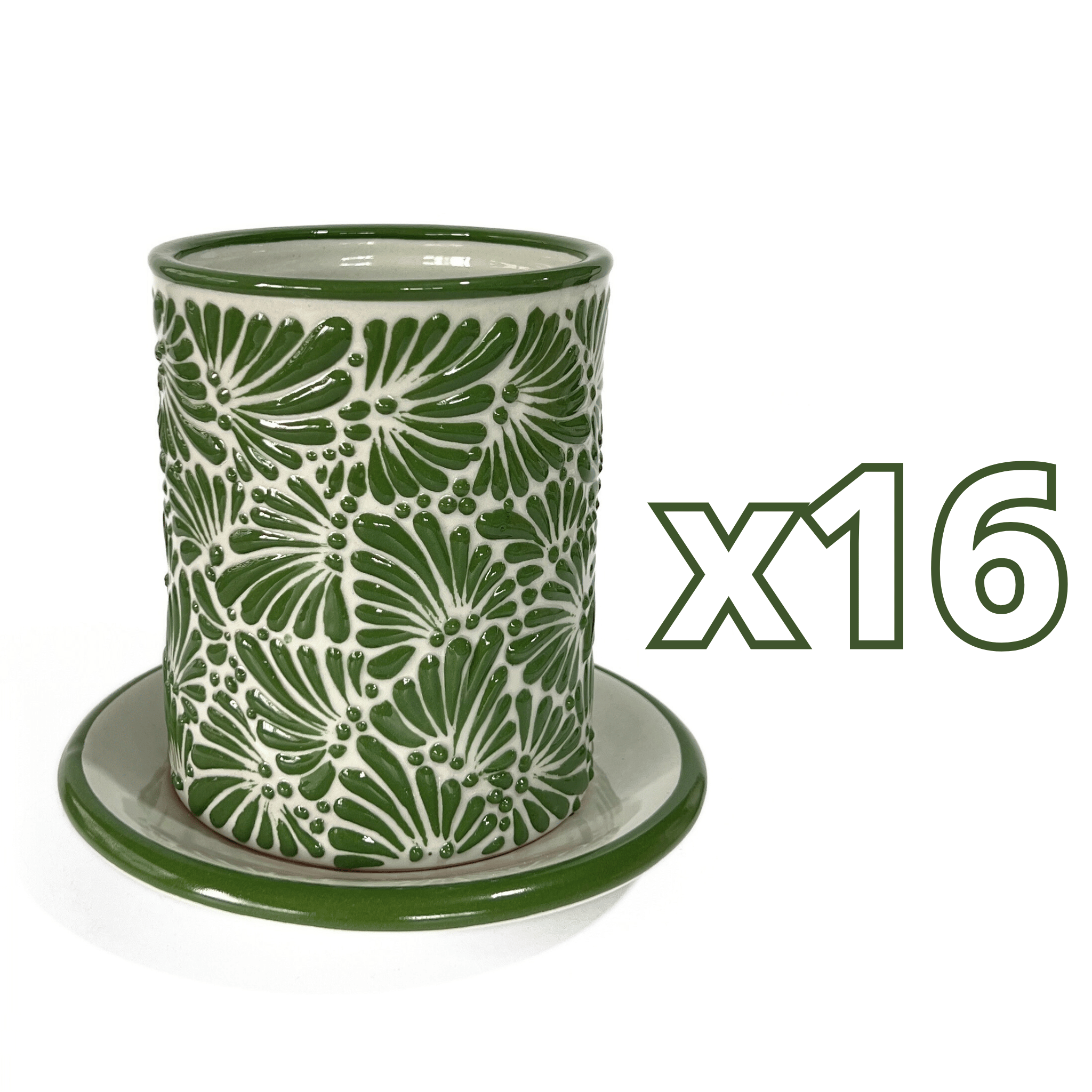 MACETA CILINDRO 15 CM FONDO TRADICIONAL MIK VERDE BANDERA