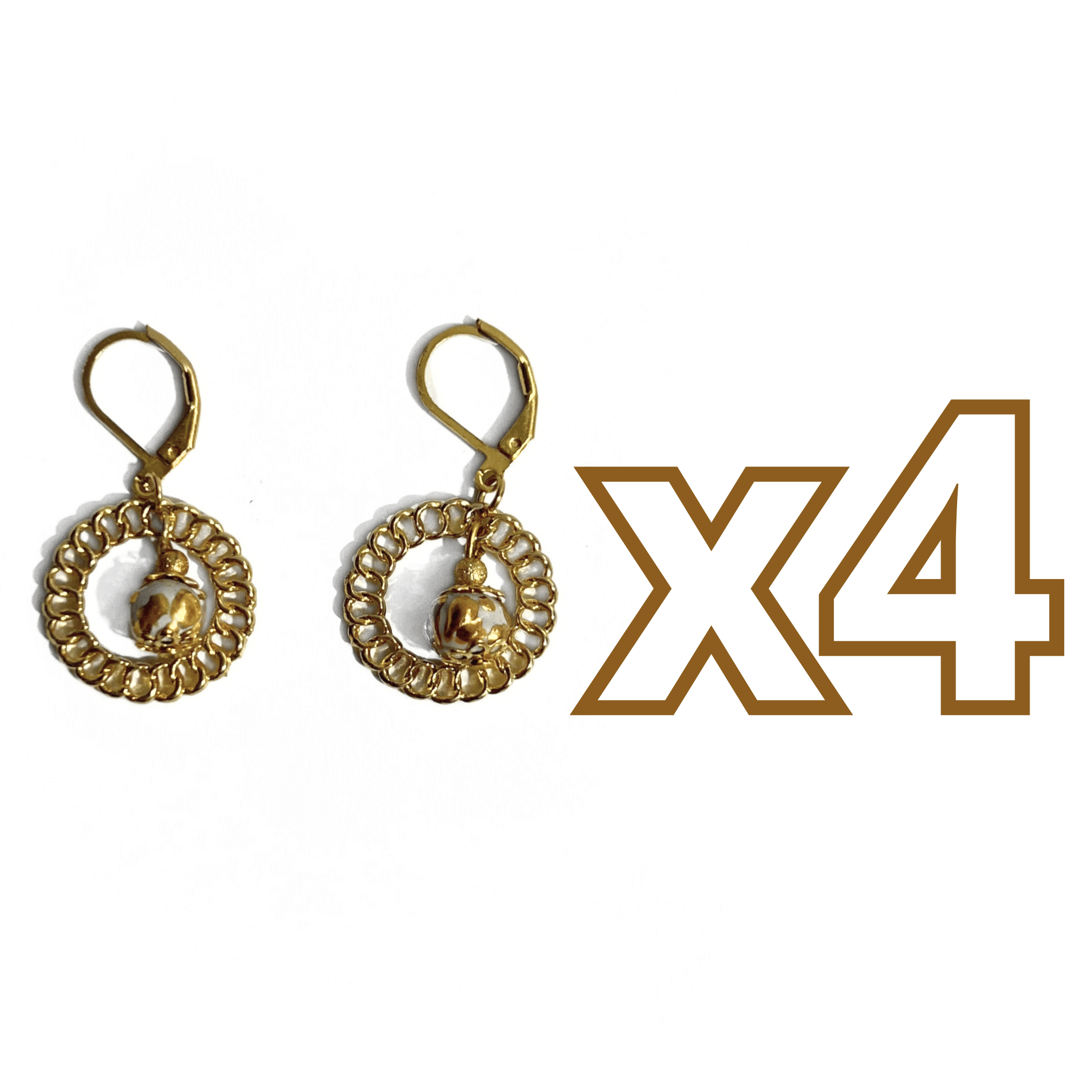 ARETES AROS ESFERA FONDO TRADICIONAL DESTELLOS DE ORO