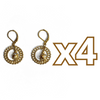 ARETES AROS ESFERA FONDO TRADICIONAL DESTELLOS DE ORO