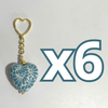 LLAVERO CORAZON 5 CM TRIDIMENSIONAL FONDO TRADICIONAL MIK VERDE TURQUESA