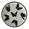 PLATO PLANO FONDO TRADICIONAL MIK BLANCO ORILLA NEGRO MARIPOSAS NEGRAS
