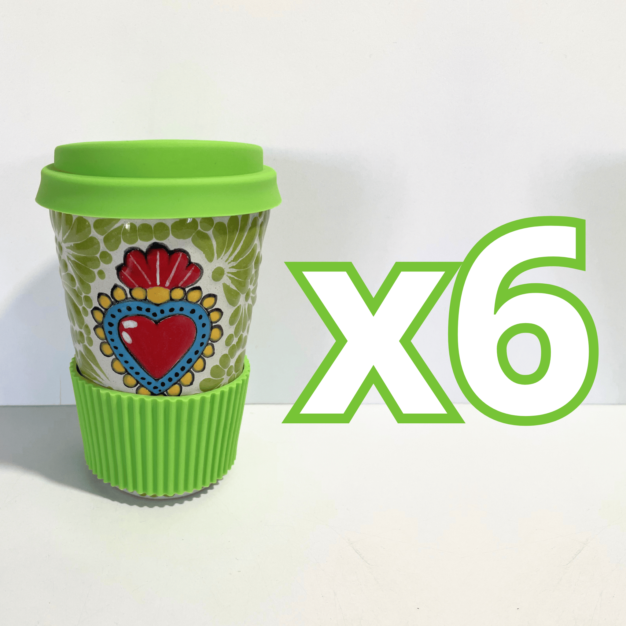 TERMO 15 CM SIN ASA FONDO TRADICIONAL MIK VERDE LIMON SAGRADO CORAZON