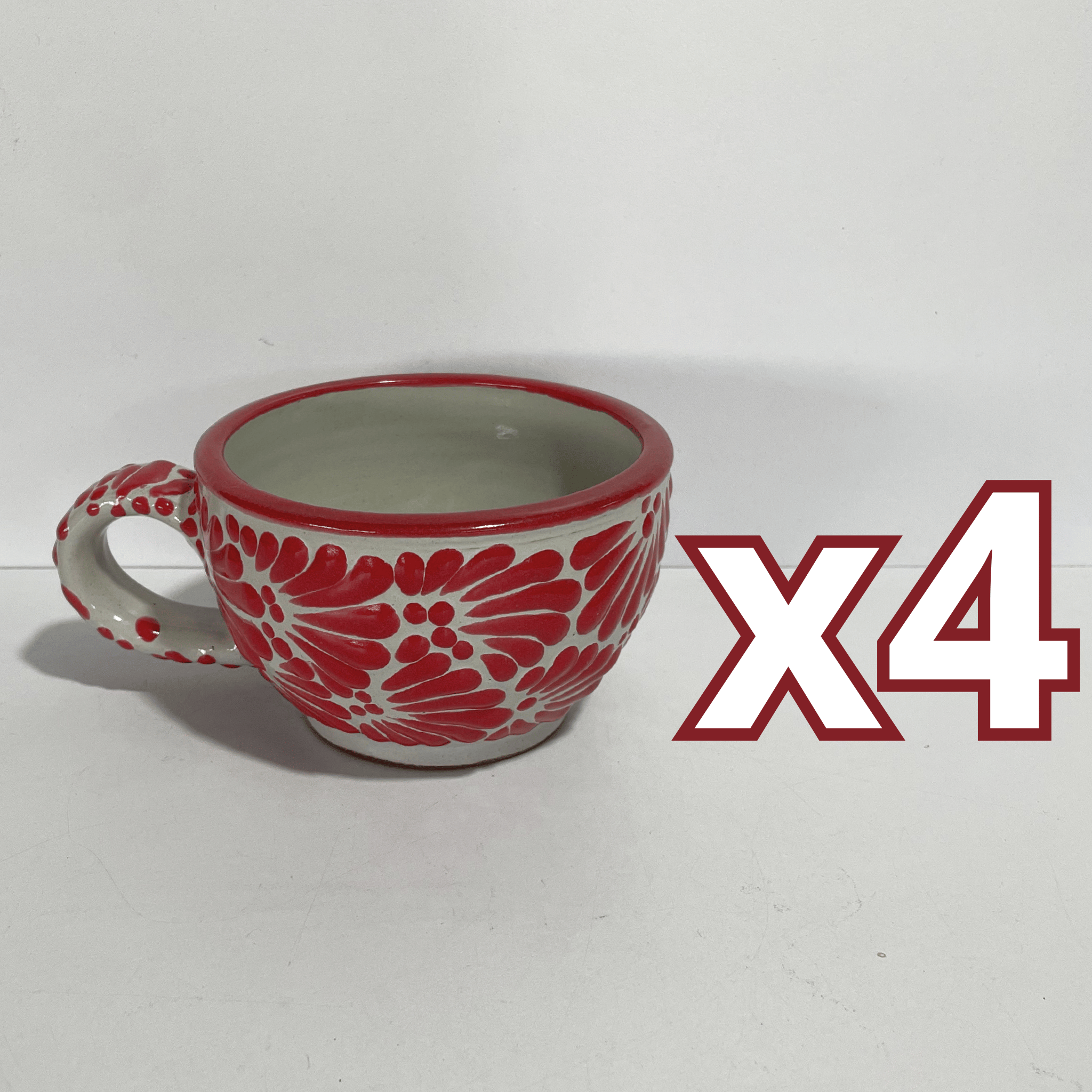 TAZA 300 ML FONDO TRADICIONAL MIK ROJO