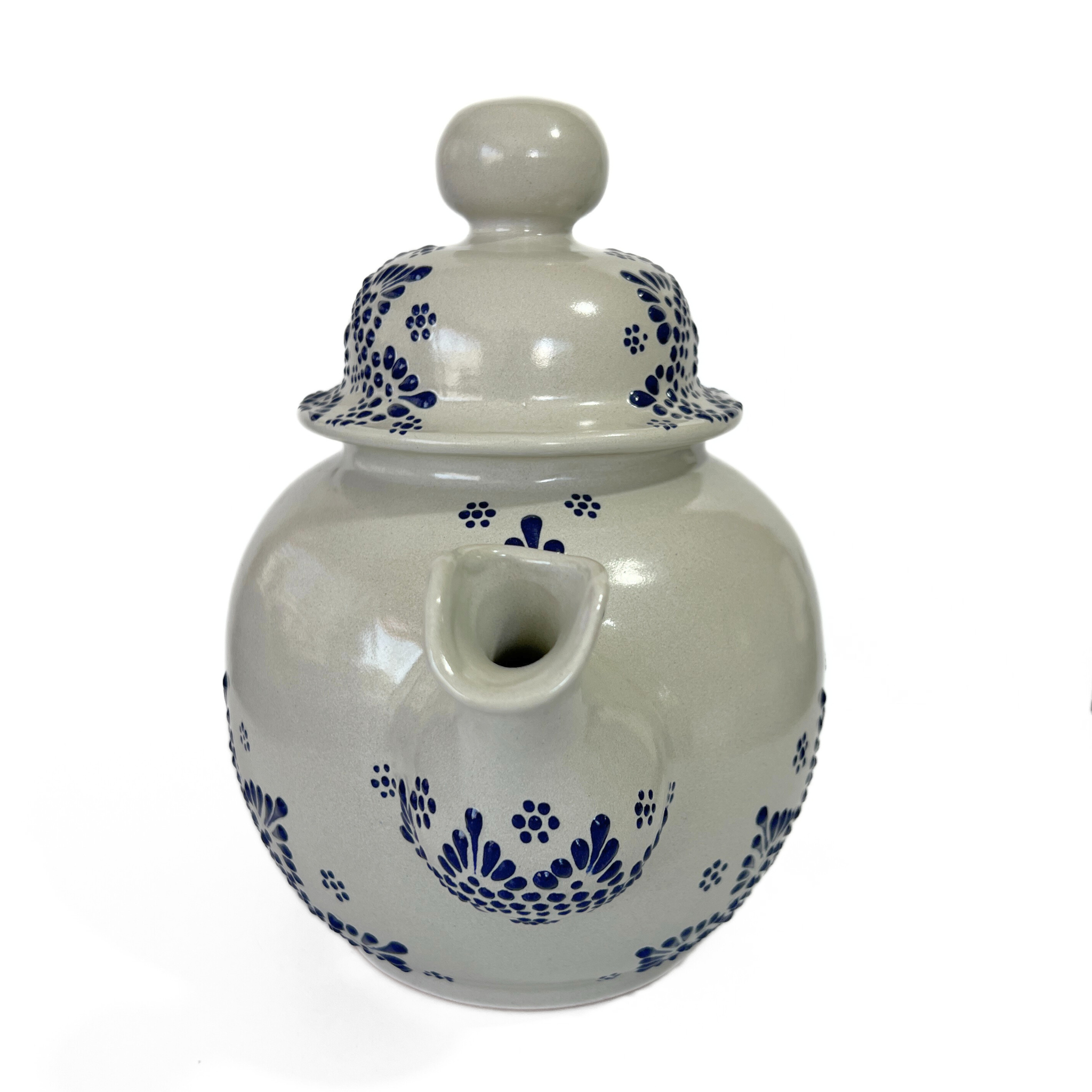 CAFETERA FONDO TRADICIONAL CENEFA MANDALA AZUL COBALTO