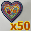 PLATO DE CORAZON 16 CM DECORADO FLORES MULTICOLOR