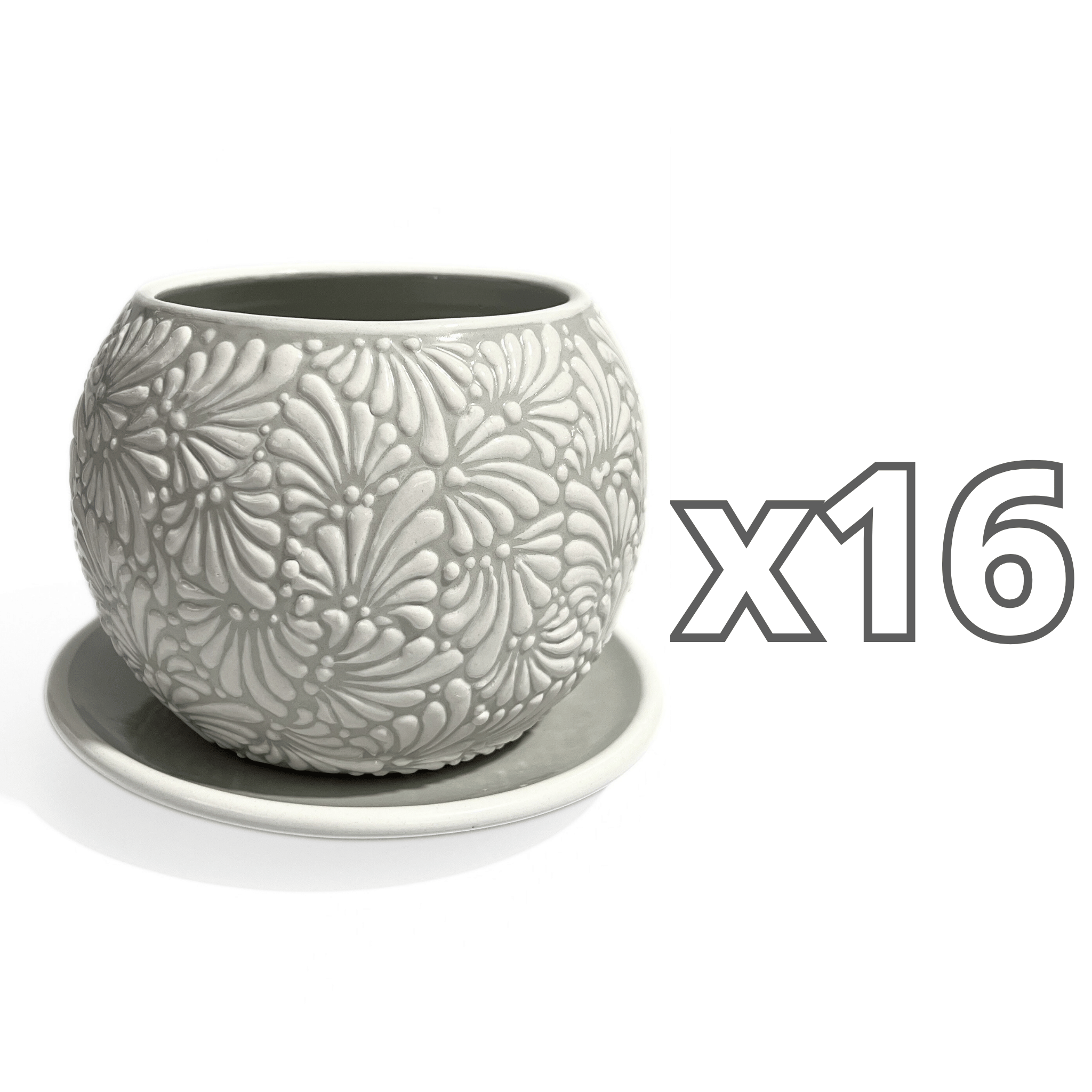 MACETA BULE 15 CM FONDO TRADICIONAL MIK BLANCO