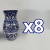 FLORERO BOLICHE 25 CM FONDO TRADICIONAL CENEFA AZUL COBALTO