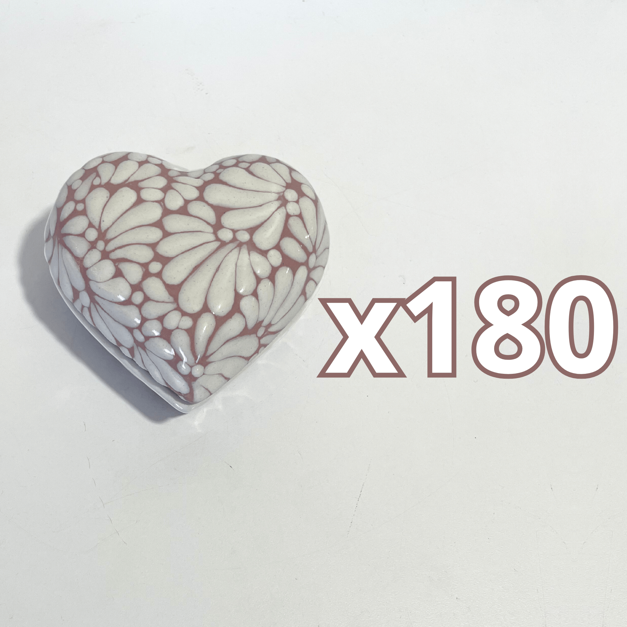 ALHAJERO GRANDE FORMA DE CORAZON FONDO ROSA MIK BLANCO