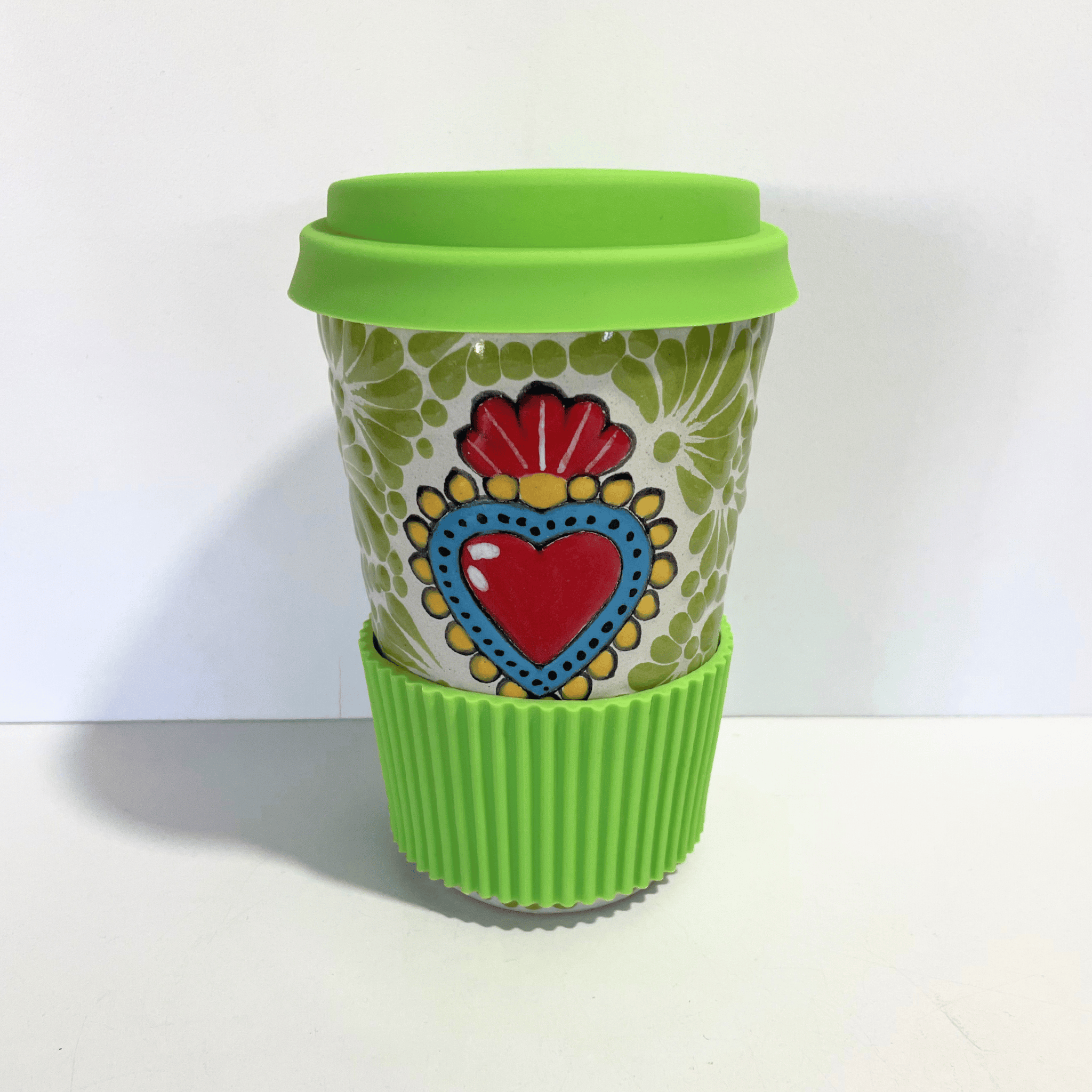 TERMO 15 CM SIN ASA FONDO TRADICIONAL MIK VERDE LIMON SAGRADO CORAZON