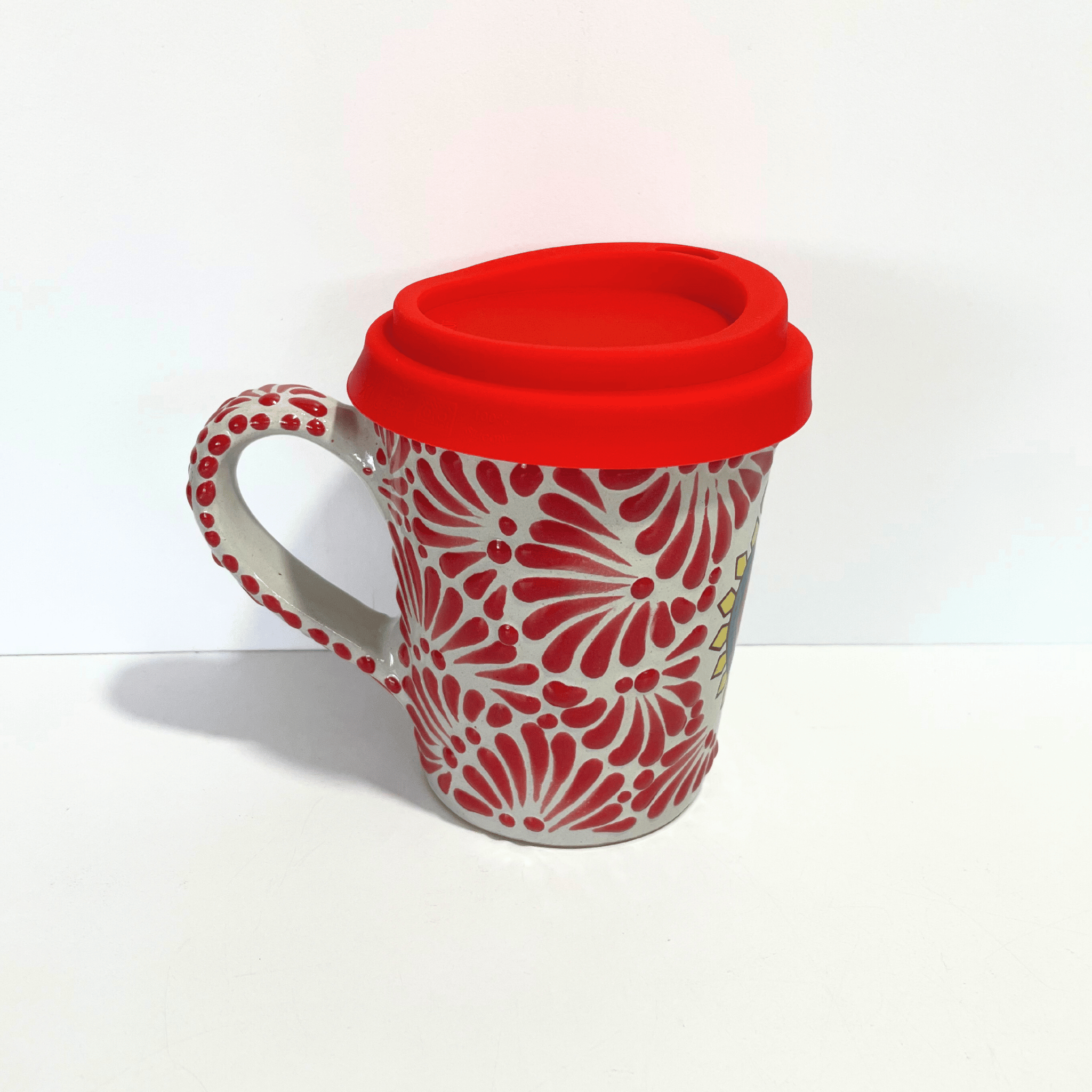 TERMO TAZA 10 CM SAGRADO CORAZON ROJO MIK