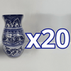FLORERO BOLICHE 25 CM FONDO TRADICIONAL CENEFA AZUL COBALTO