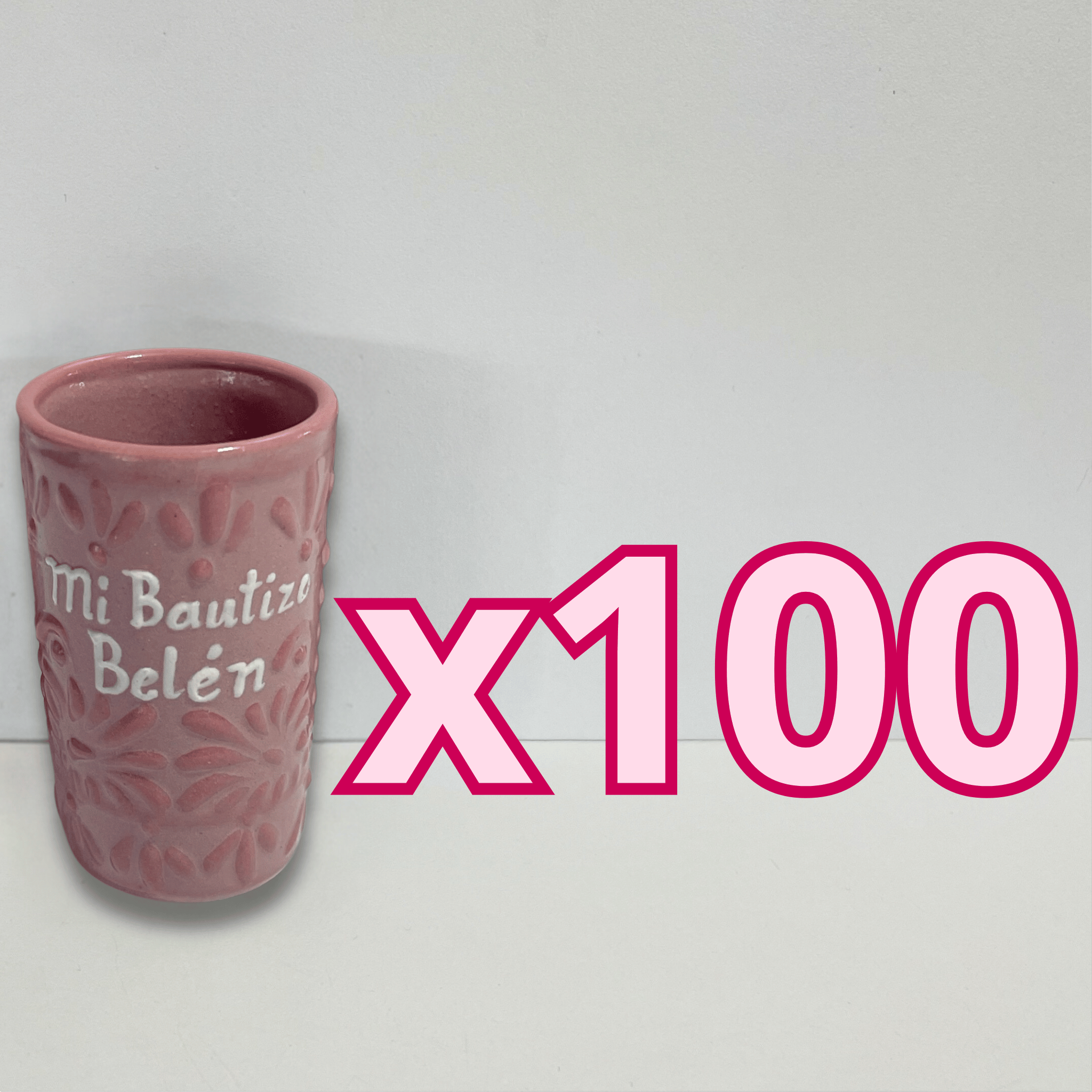 TEQUILERO PERSONALIZADO FONDO ROSA CENEFA ROSA MI BAUTIZO NOMBRE