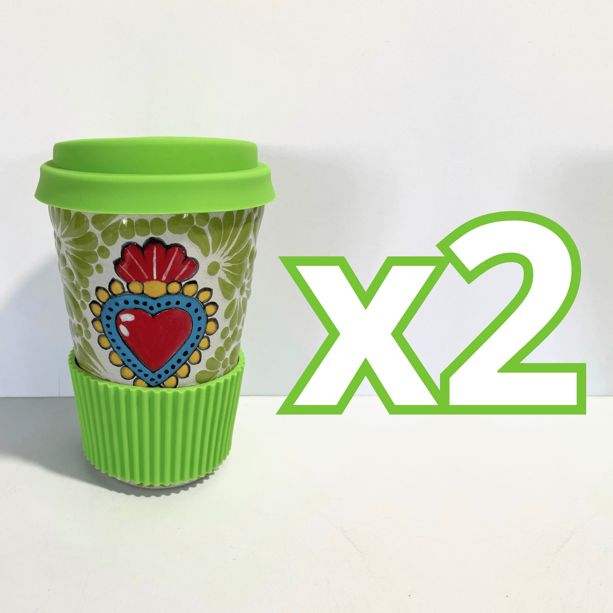 TERMO 15 CM SIN ASA FONDO TRADICIONAL MIK VERDE LIMON SAGRADO CORAZON