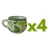 TAZA CHOCOLATERA MEDIANA FONDO TRADICIONAL MIK COMBINACION VERDE BANDERA Y LIMON