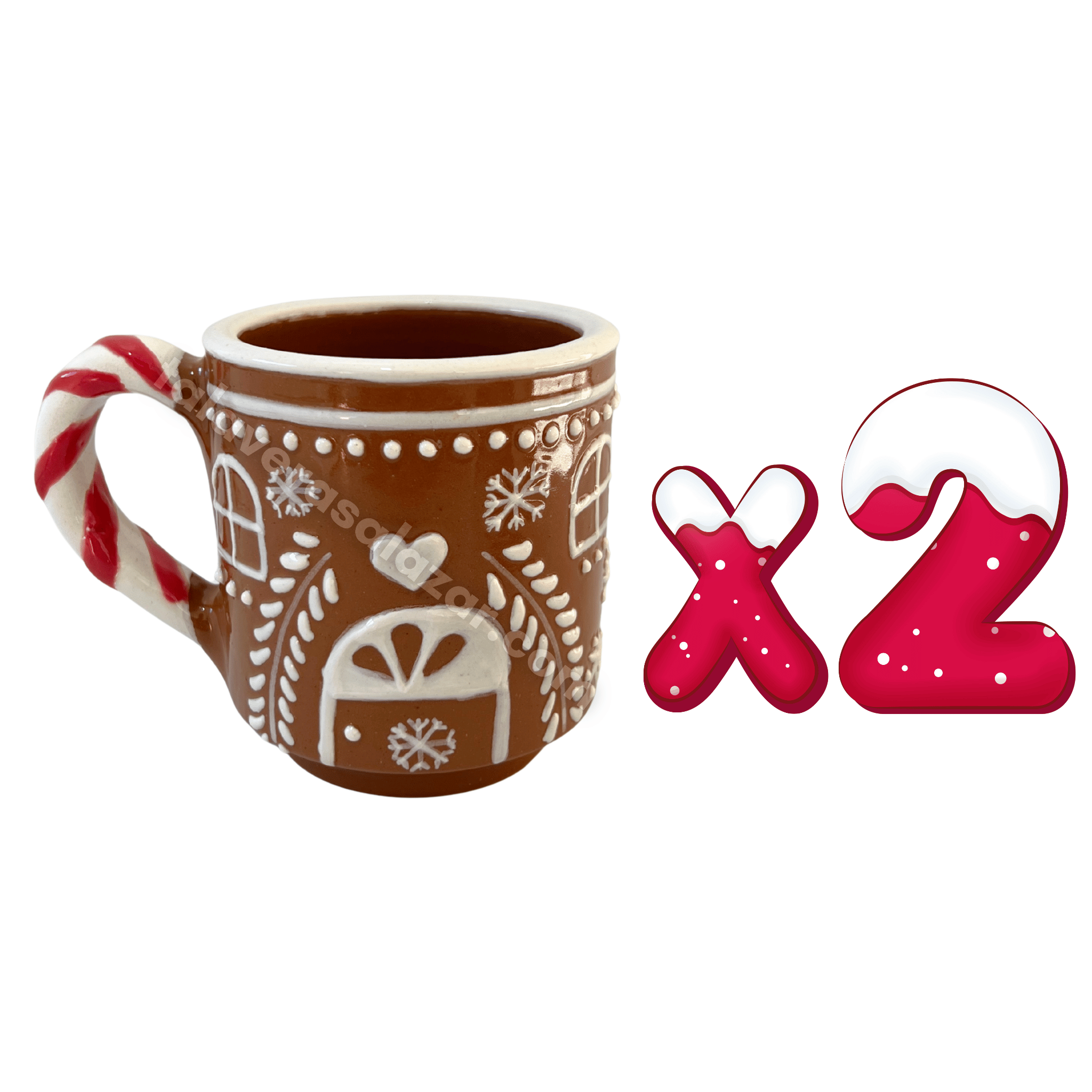 TAZA RECTA GALLETA DE JENGIBRE CON ASA BASTÓN