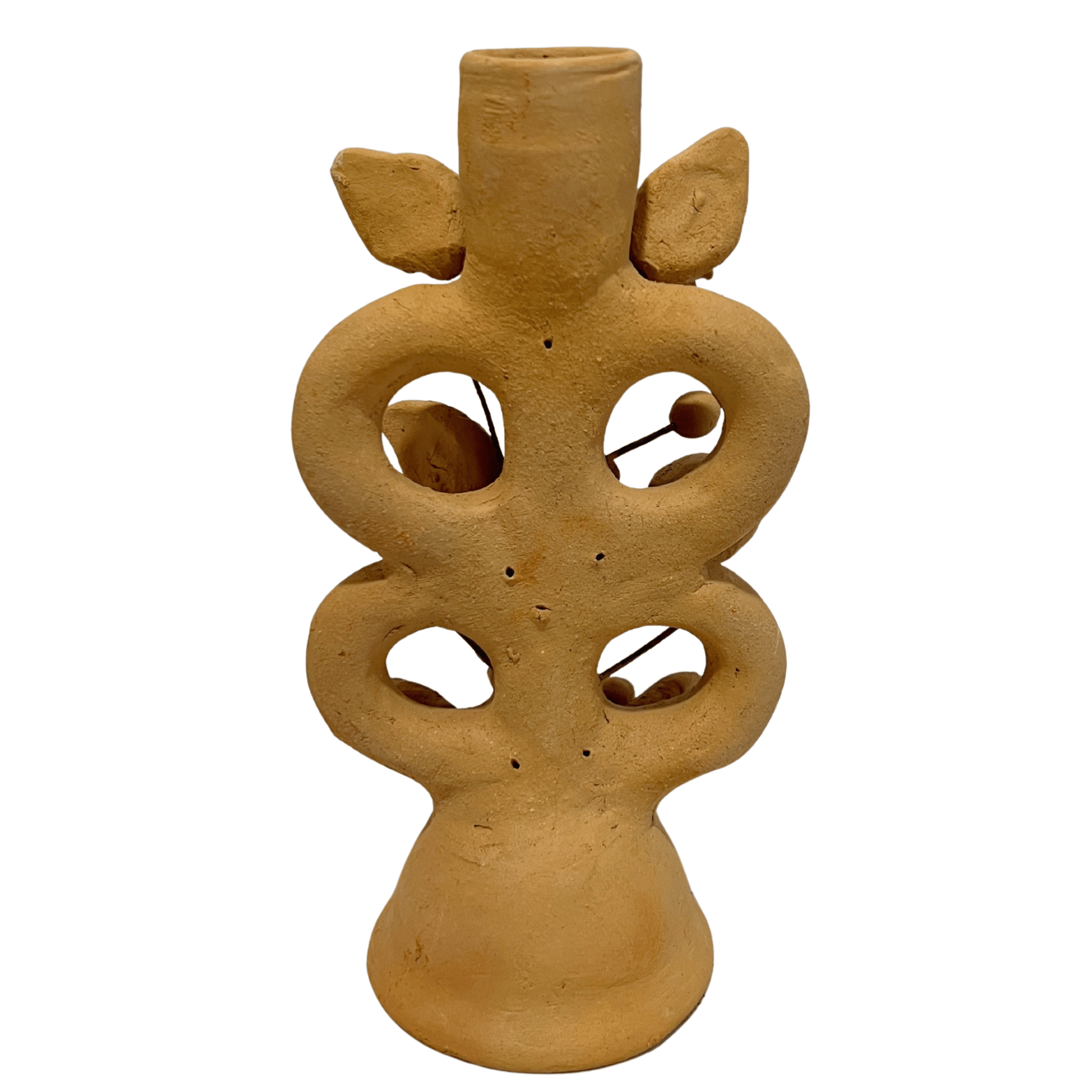 CANDELERO BARRO BLANCO