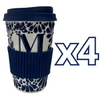 TERMO 15 CM SIN ASA FONDO TRADICIONAL MIK AZUL COBALTO INICIAL PERSONALIZADO