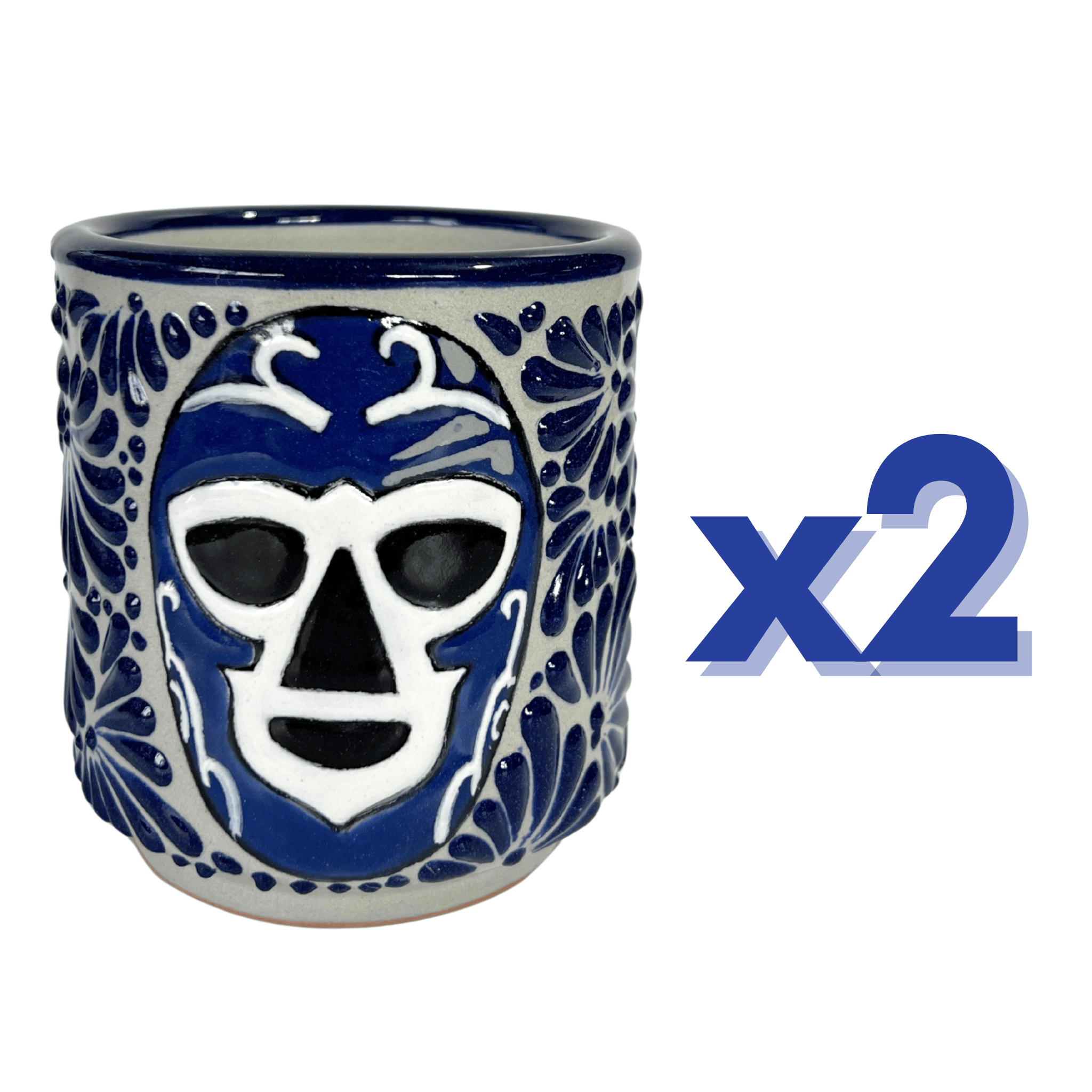 TAZA RECTA ESTANDAR FONDO TRADICIONAL MIK AZUL COBALTO LUCHADOR AZUL COBALTO