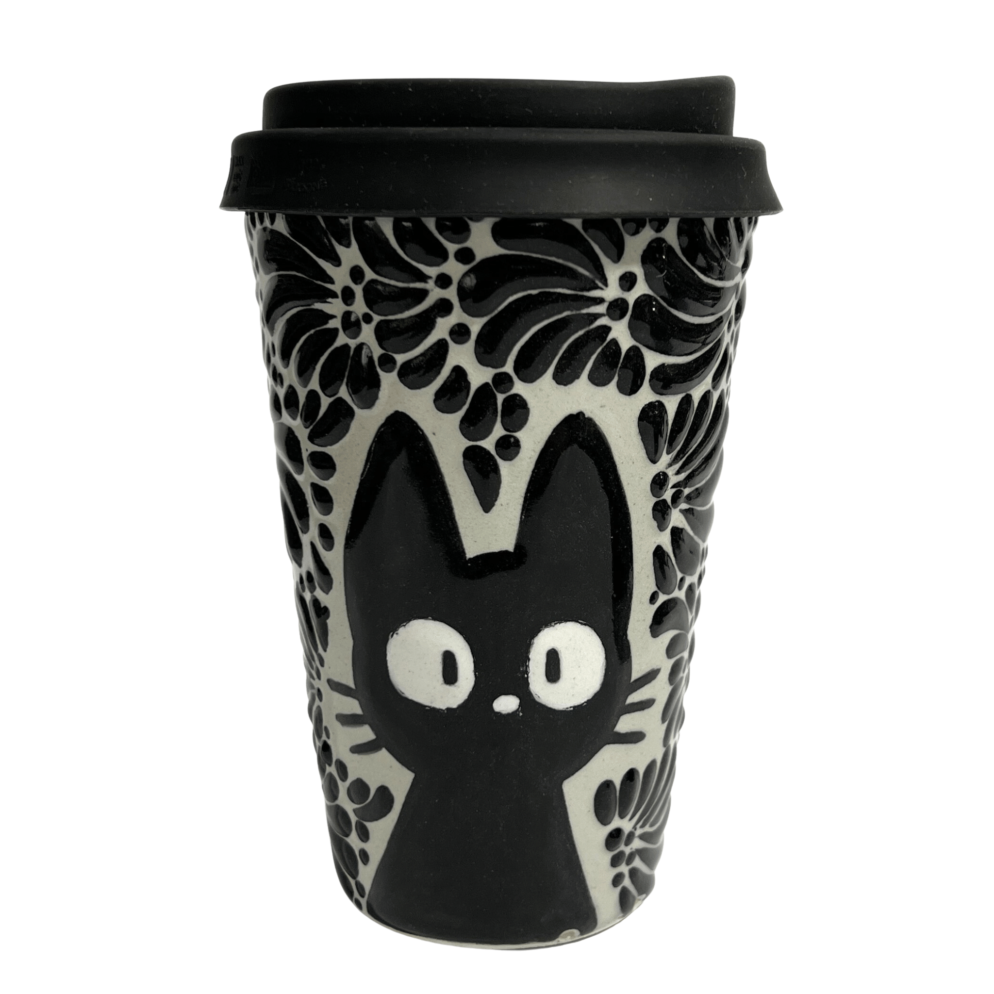 TERMO 15 CM SIN ASA FONDO TRADICIONAL MIK NEGRO GATO NEGRO