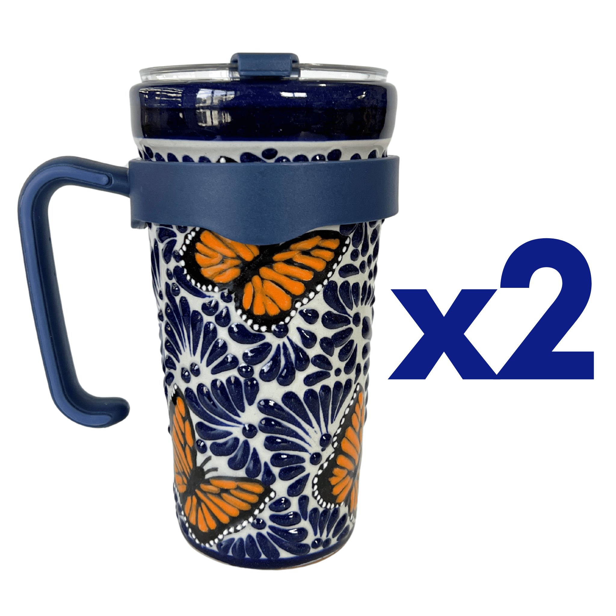 TERMO PRO ASA FONDO TRADICIONAL MIK AZUL COBALTO MARIPOSAS