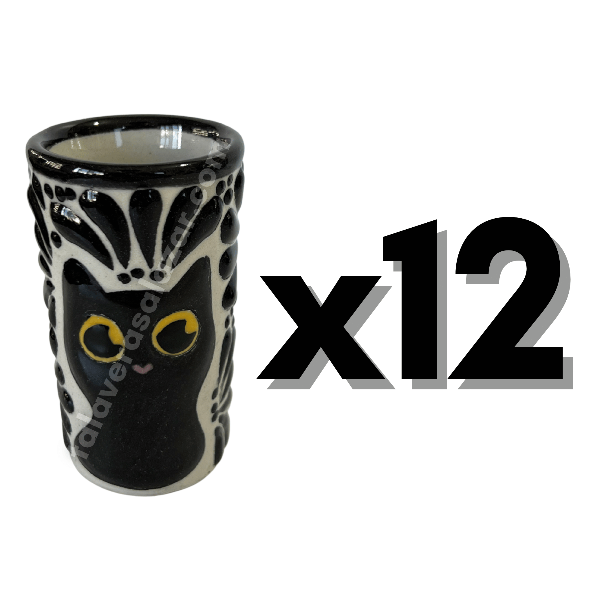 TEQUILERO FONDO TRADICIONAL MIK NEGRO GATO NEGRO CON OJOS AMARILLOS