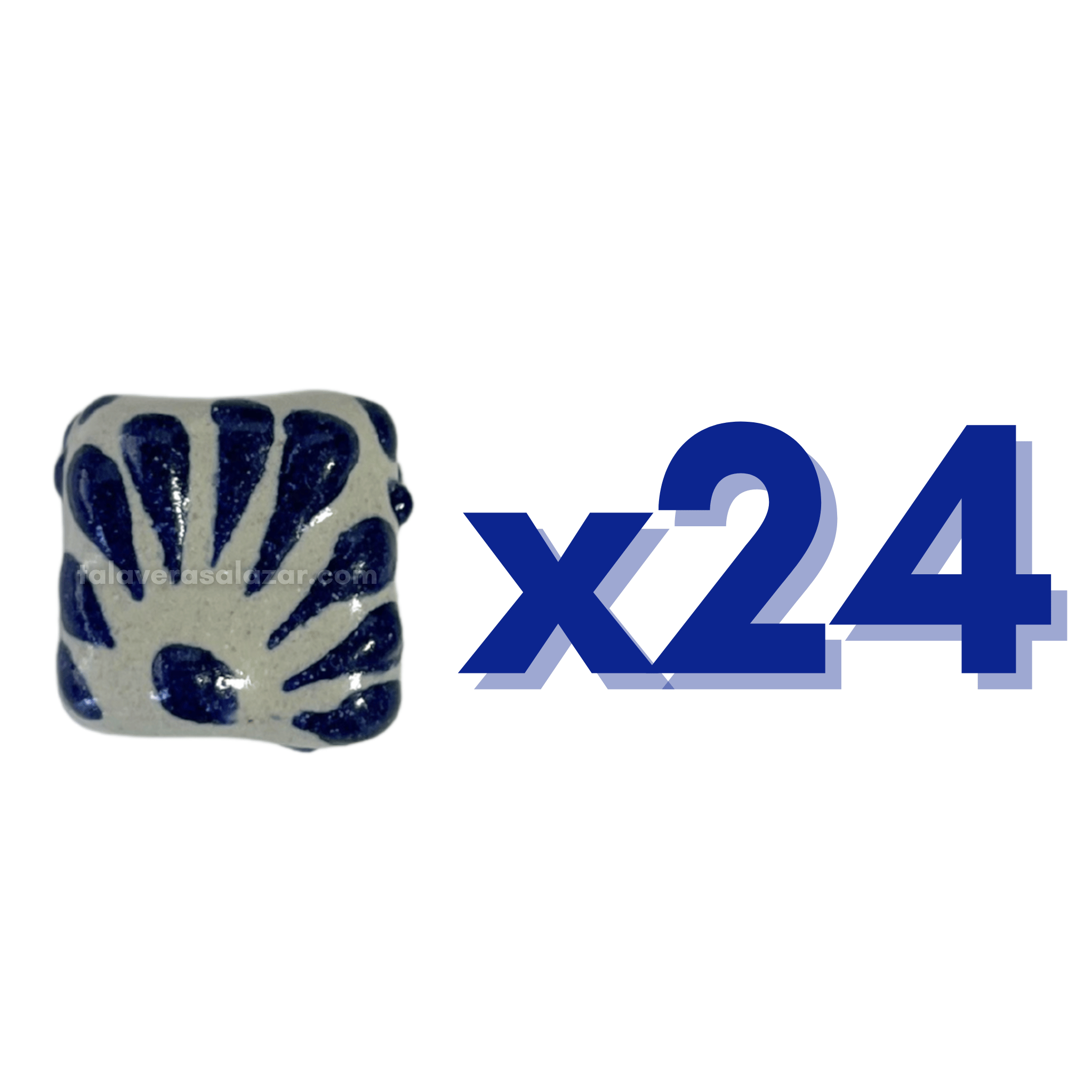 CUADRO PLANO 1.5 CM FONDO TRADICIONAL DECORADO AZUL COBALTO