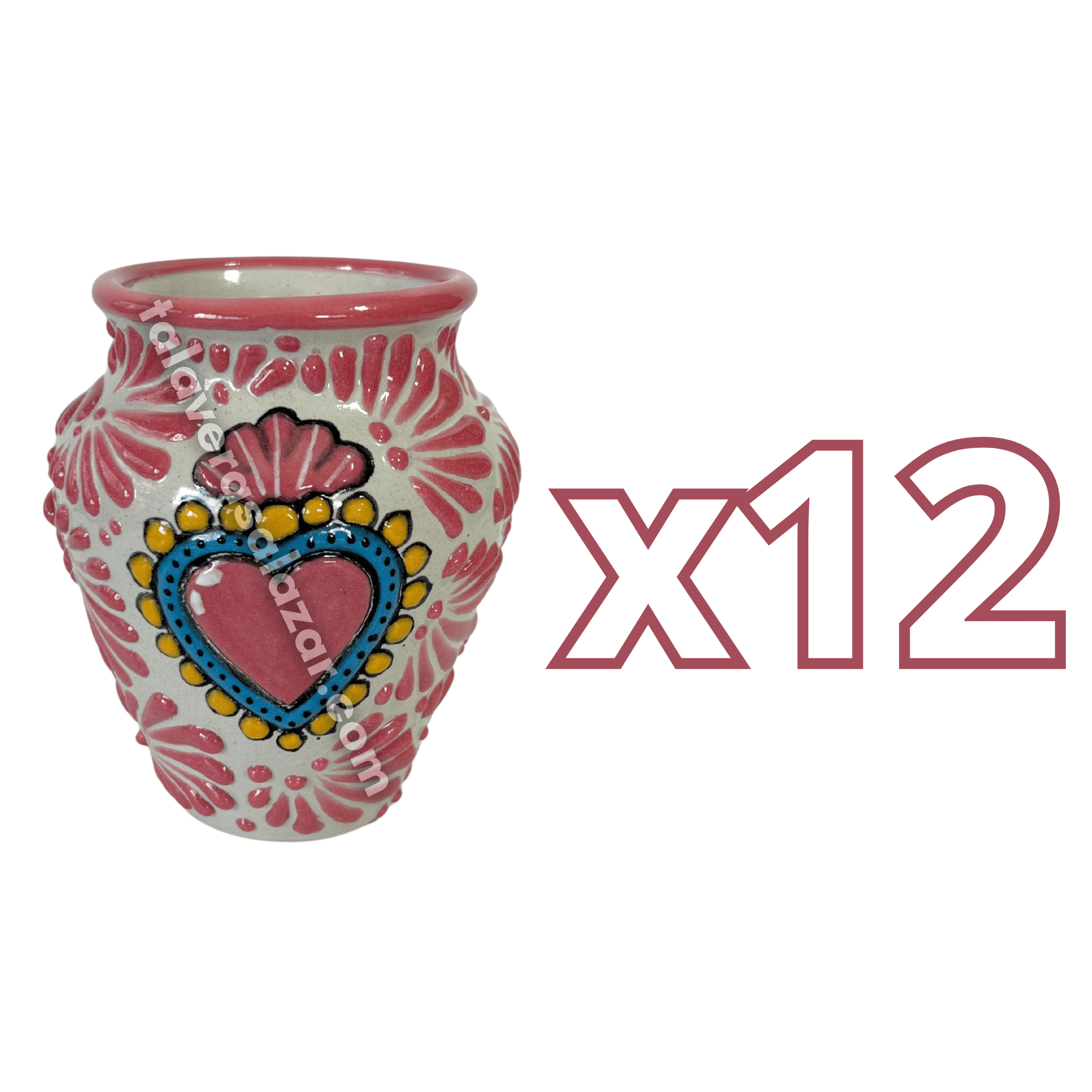 CANTARITO NO PERSONALIZADO FONDO TRADICIONAL MIK ROSA SAGRADO CORAZON ROSA