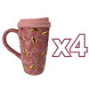 DESTELLOS DE ORO TERMO CON ASA 15 CM FONDO ROSA MIK ROSA