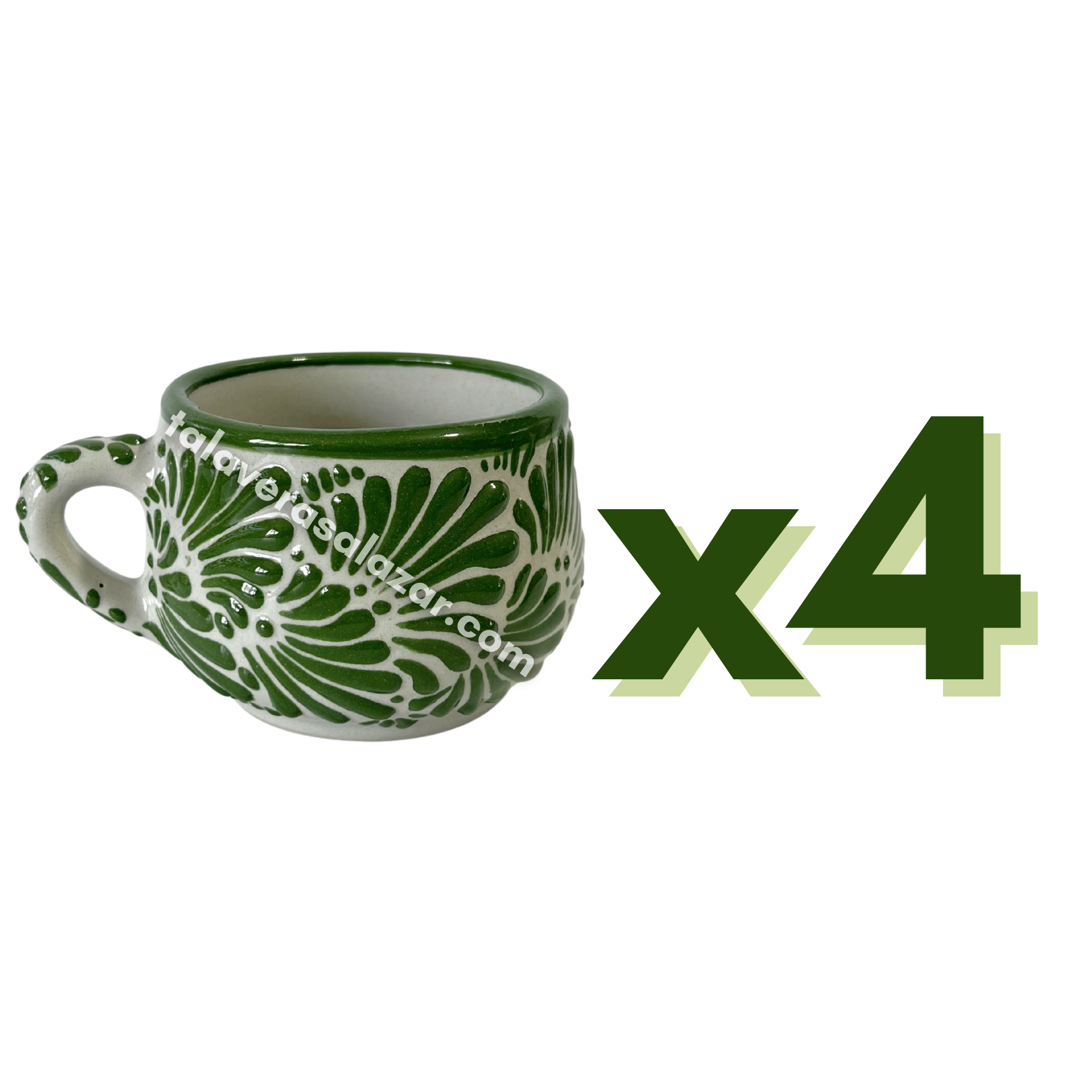 TAZA CHOCOLATERA MEDIANA FONDO TRADICIONAL MIK VERDE BANDERA