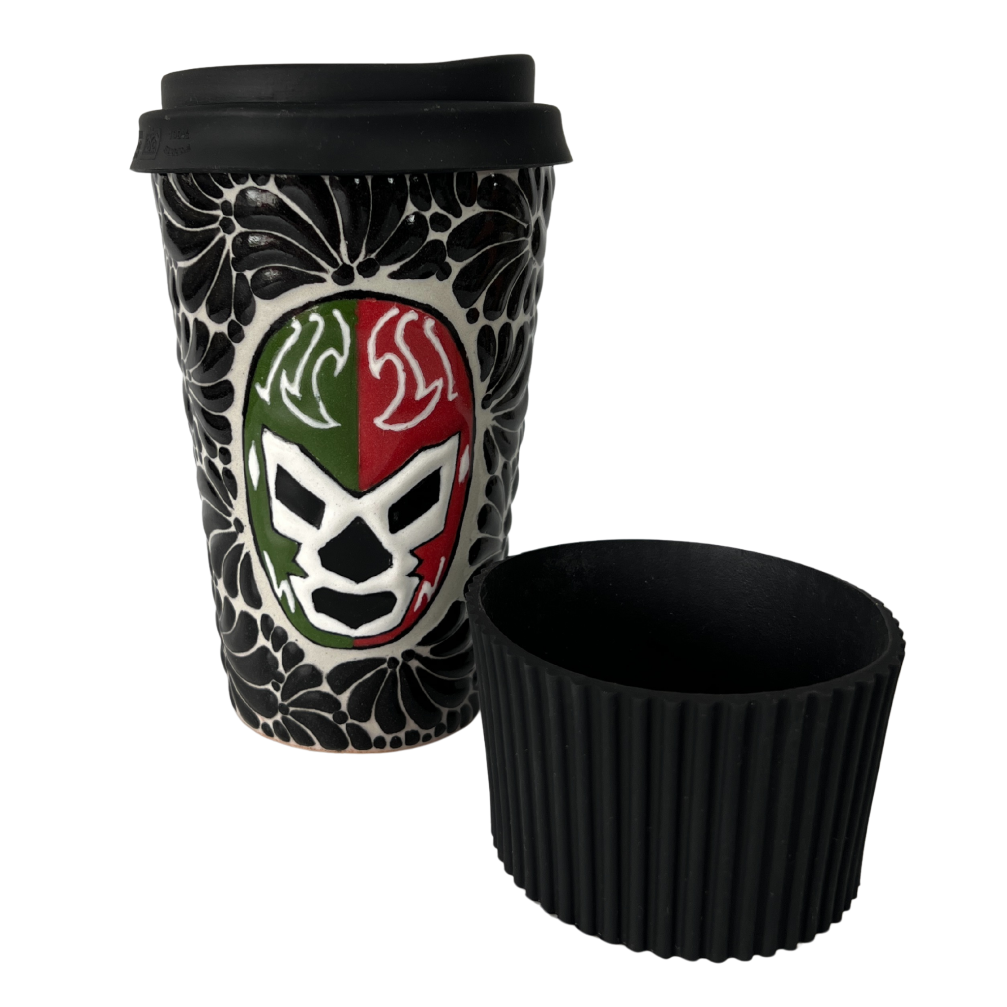 TERMO 15 CM SIN ASA FONDO TRADICIONAL MIK NEGRO LUCHADOR TRICOLOR