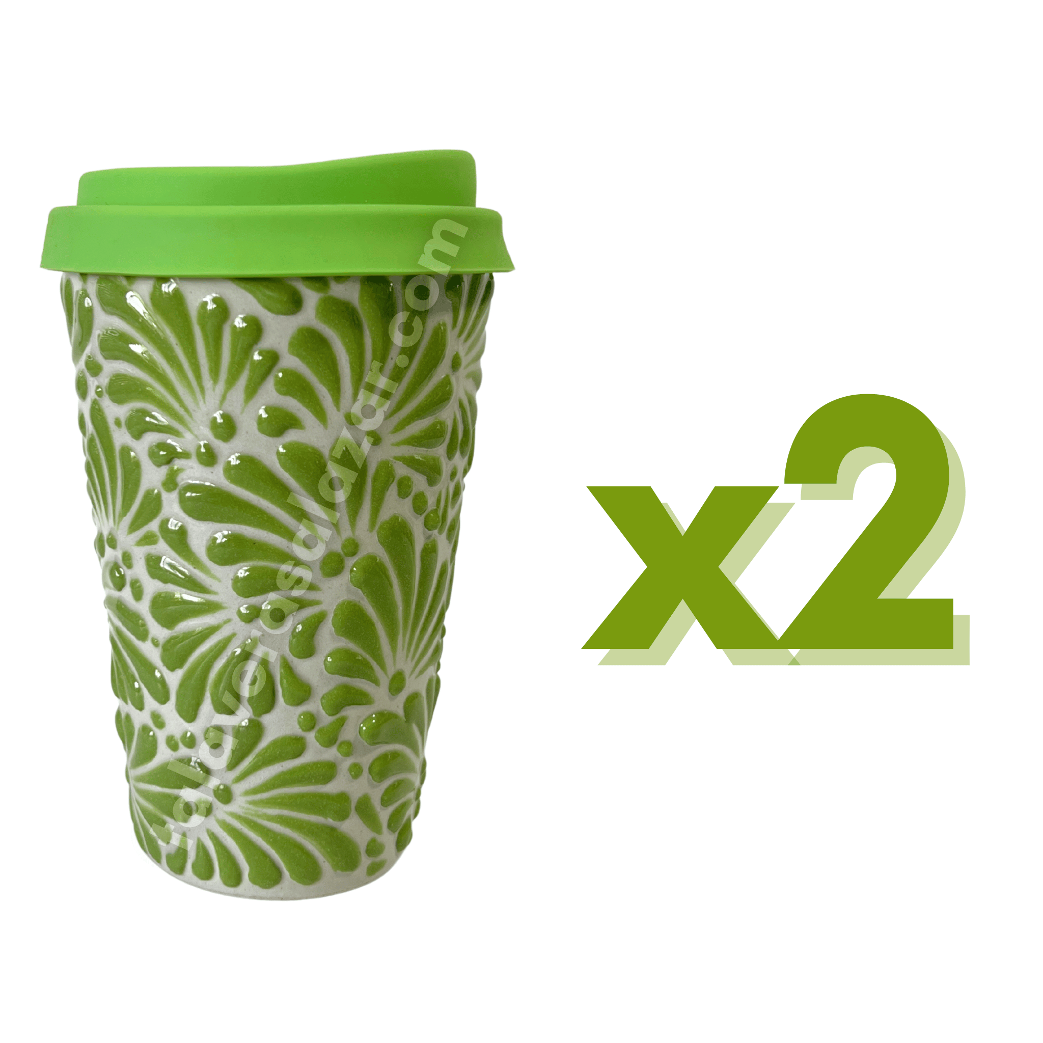 TERMO 15 CM SIN ASA FONDO TRADICIONAL MIK VERDE LIMON