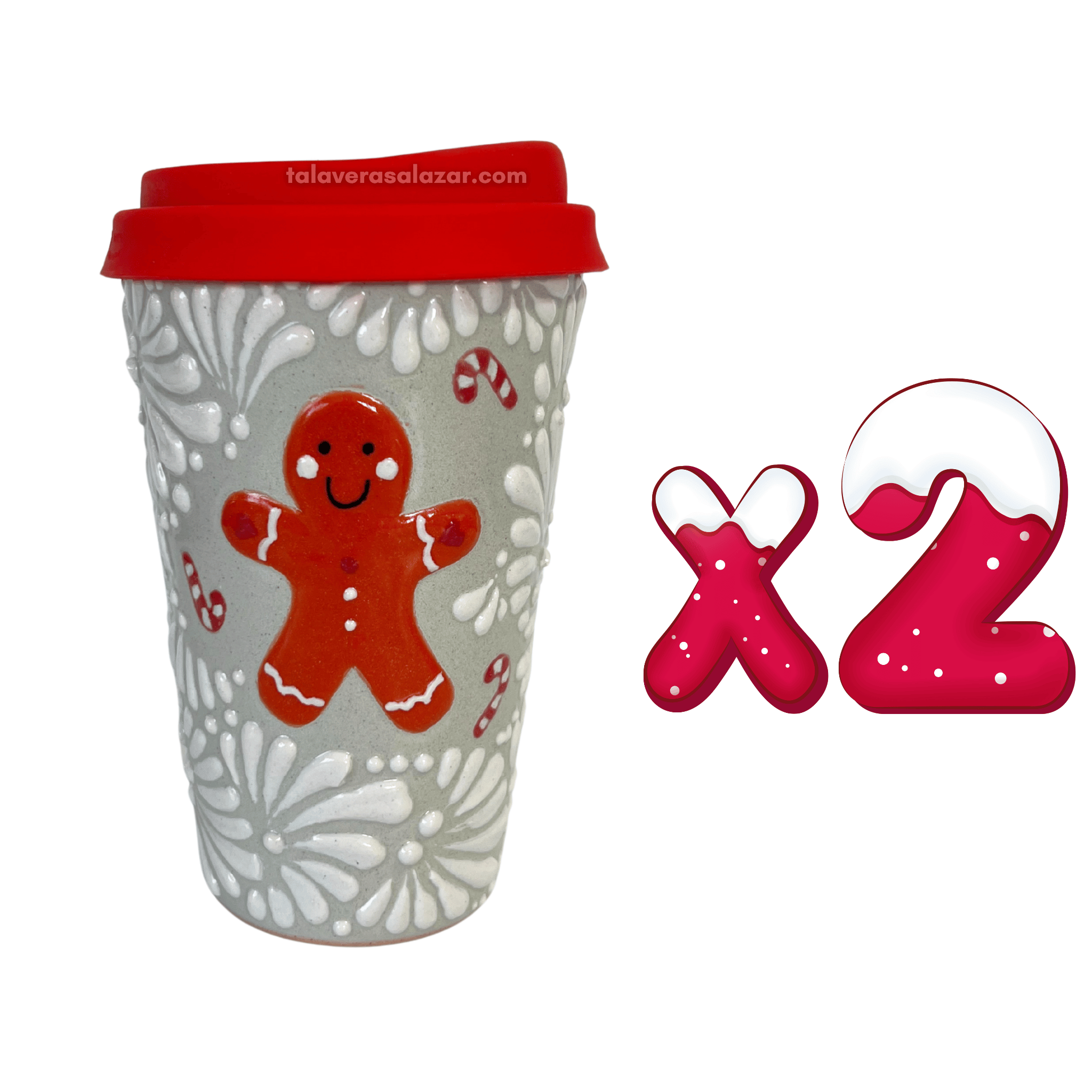 TERMO 15 CM SIN ASA FONDO TRADICIONAL MIK BLANCO MUÑECO DE JENGIBRE