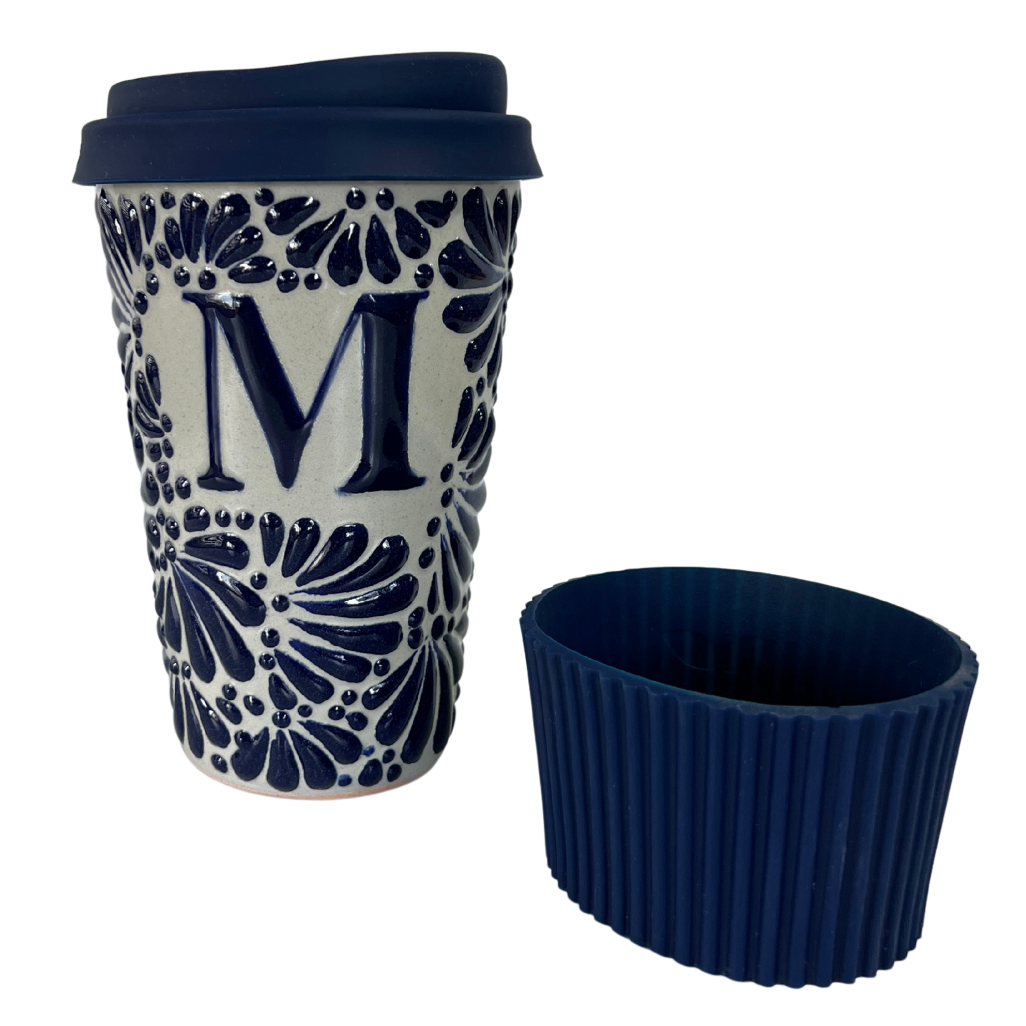 TERMO 15 CM SIN ASA FONDO TRADICIONAL MIK AZUL COBALTO INICIAL PERSONALIZADO