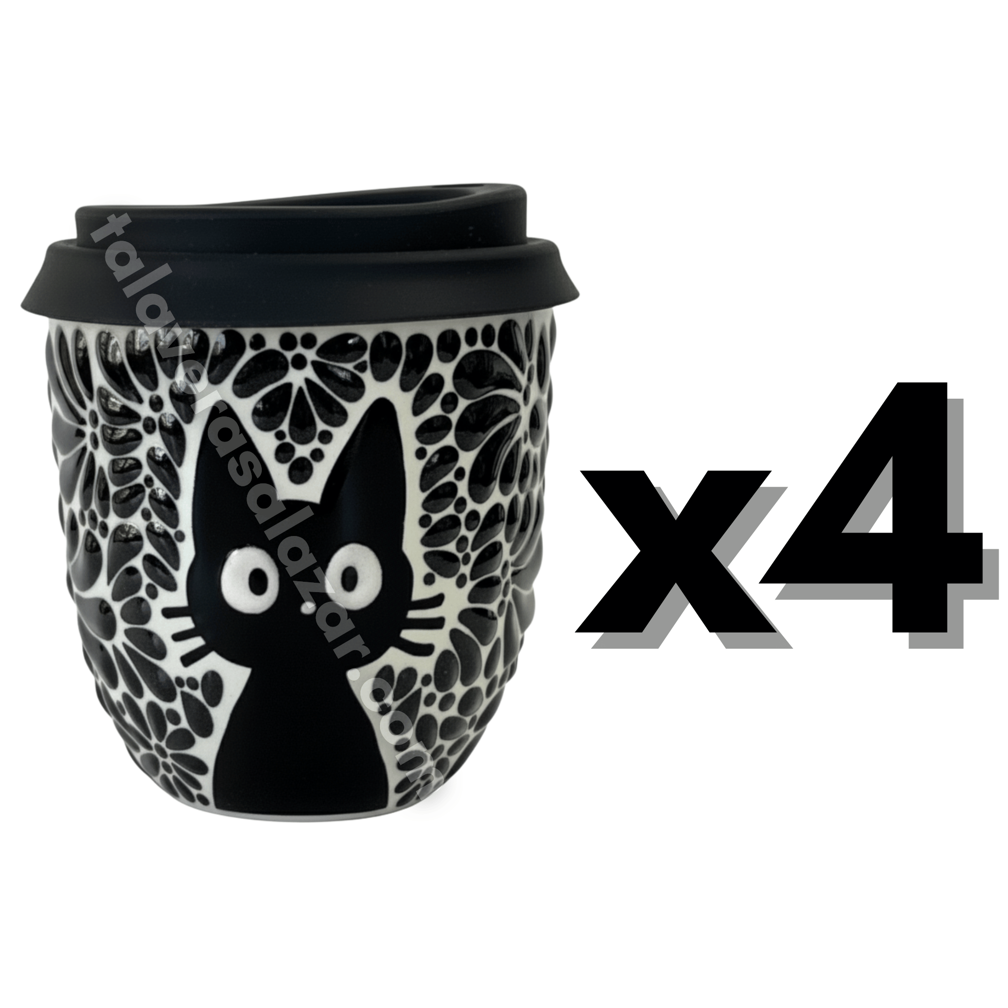 TERMO BOLITA FONDO TRADICIONAL MIK NEGRO GATO NEGRO