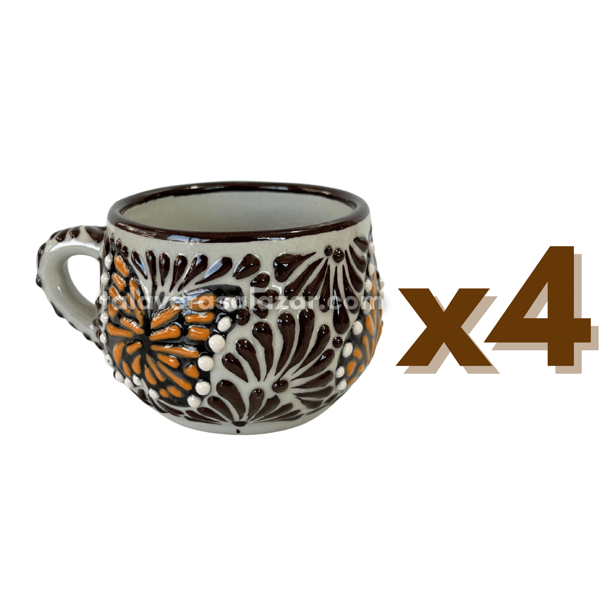 TAZA CHOCOLATERA MEDIANA FONDO TRADICIONAL MIK CAFE CHOCOLATE MARIPOSAS