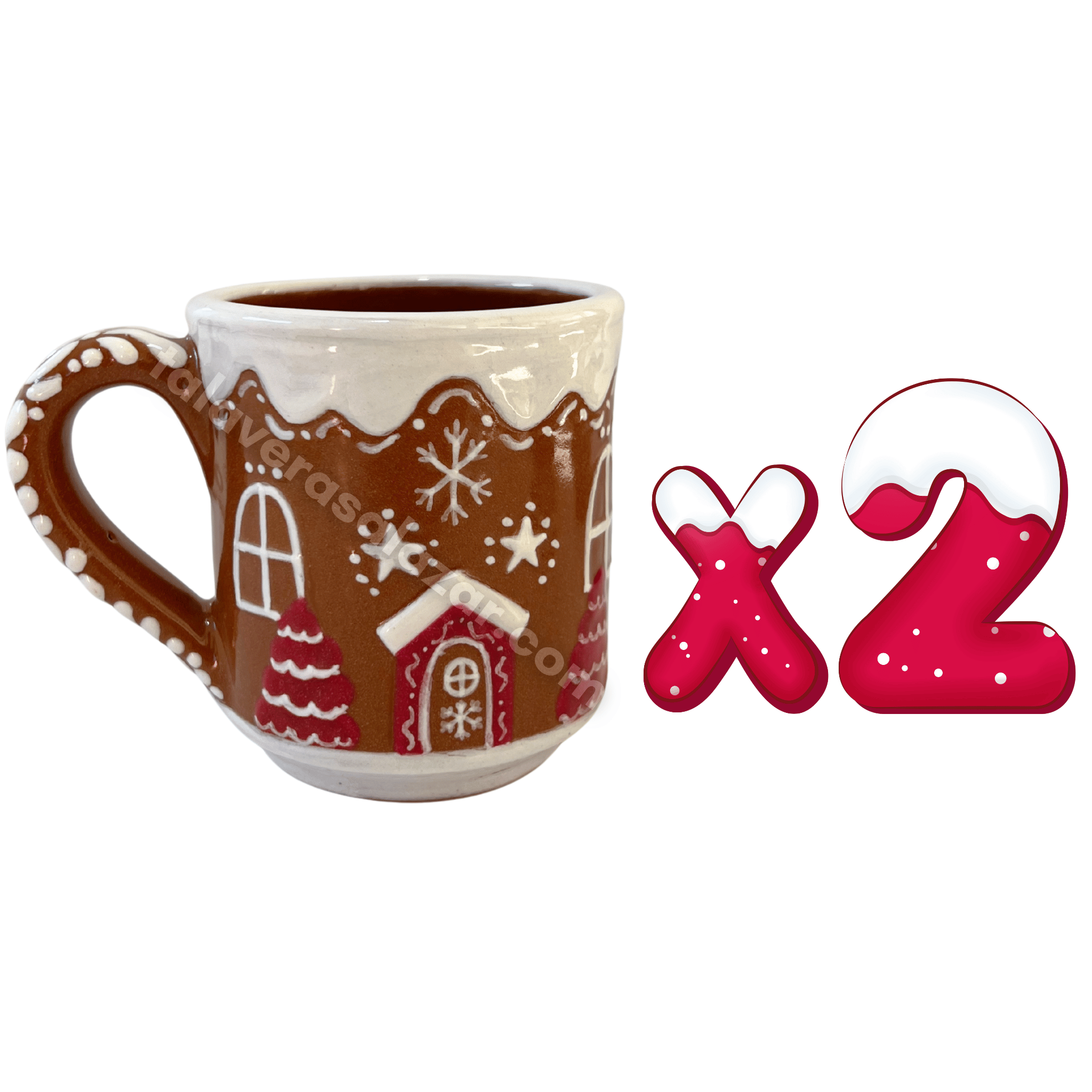 TAZA RECTA GALLETA DE JENGIBRE PINO ROJO