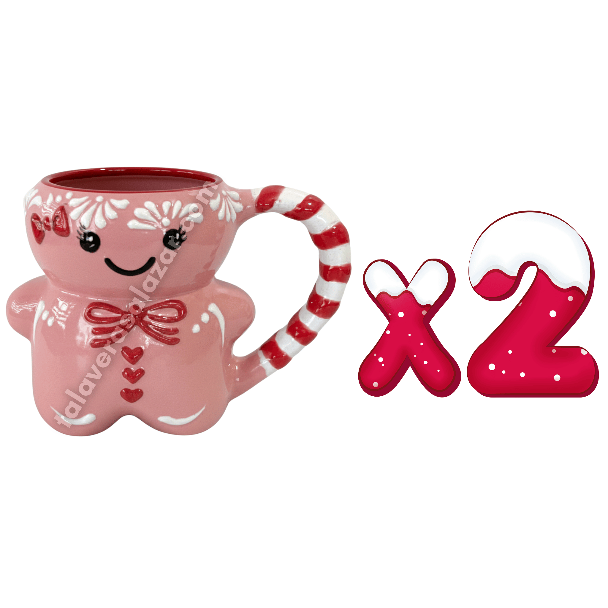 TAZA GALLETA DE JENGIBRE ROSA MOÑITO