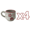 TAZA EXPRESO FONDO TRADICIONAL MIK BLANCO TRES FLORES CEREZO