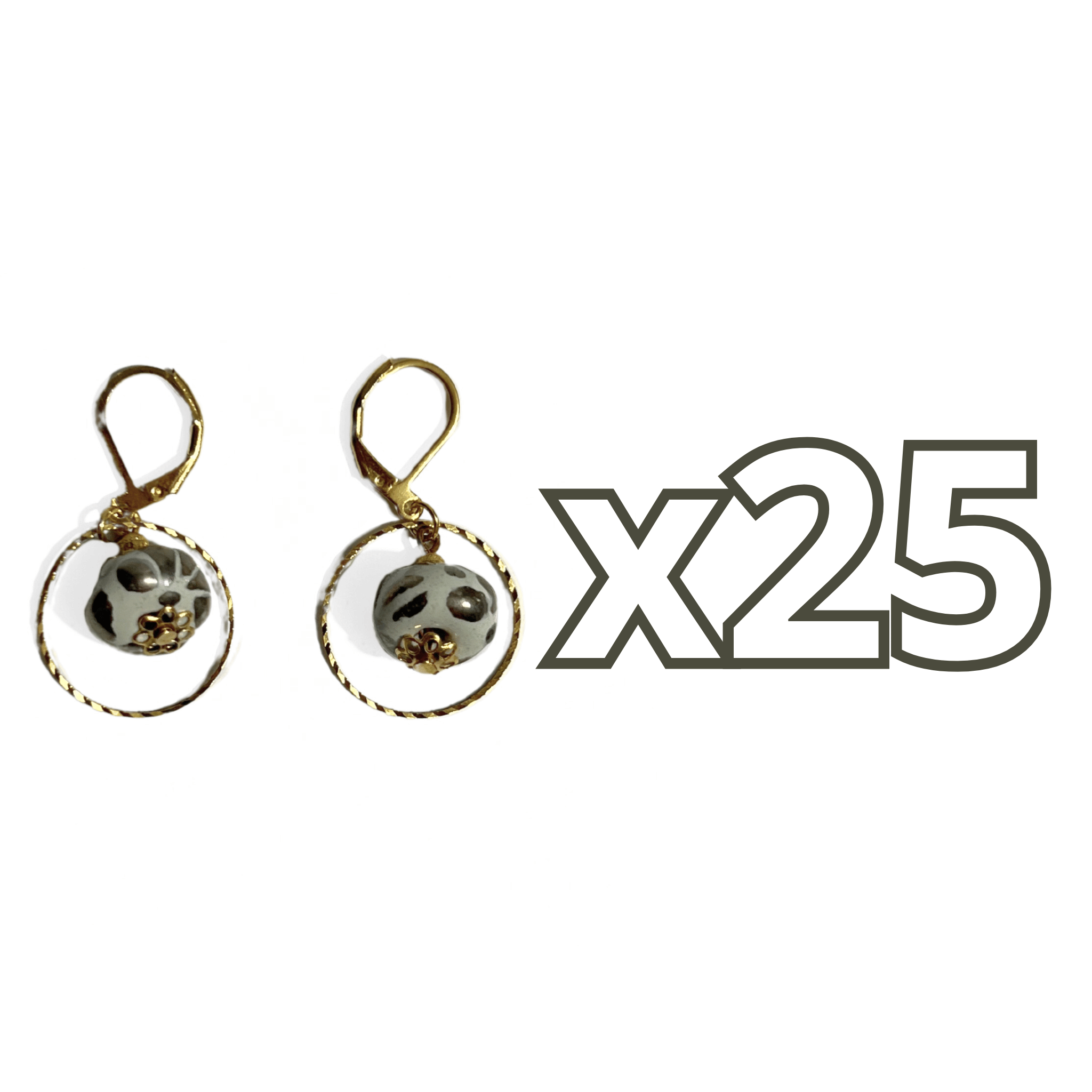 ARETES ARO DONA FONDO TRADICIONAL DESTELLOS DE PLATA